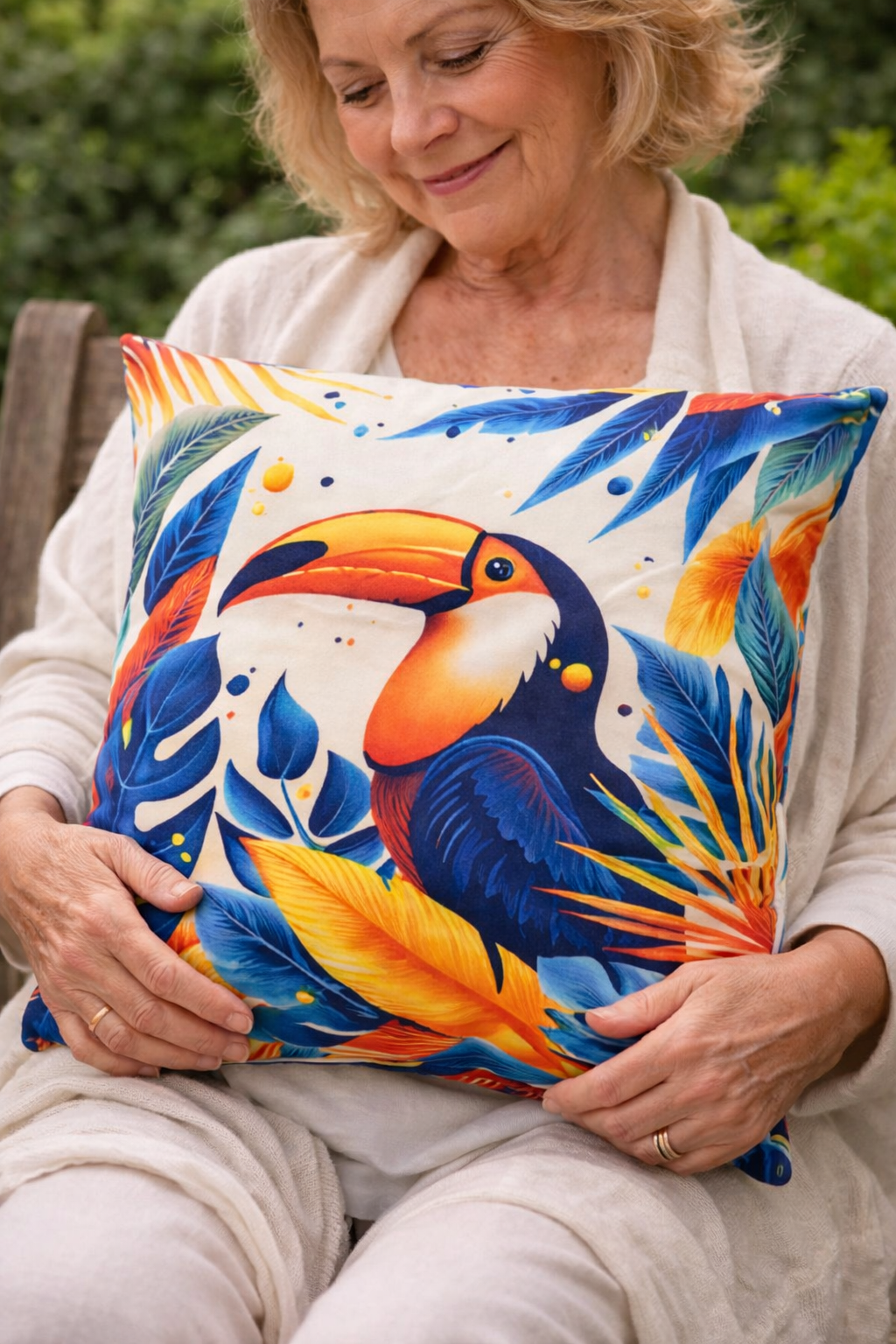 Tropical Toucan Print Outdoor Pillow | Vibrant Jungle Bird Patio CushionTropical Toucan Outdoor Pillow, Waterproof Jungle Bird Cushion, Patio Decor Pillow, Outdoor Throw Pillow, Garden Cushion,...