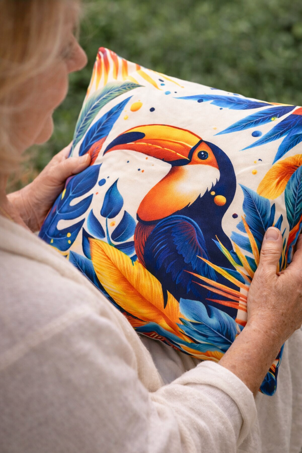 Tropical Toucan Print Outdoor Pillow | Vibrant Jungle Bird Patio CushionTropical Toucan Outdoor Pillow, Waterproof Jungle Bird Cushion, Patio Decor Pillow, Outdoor Throw Pillow, Garden Cushion,...