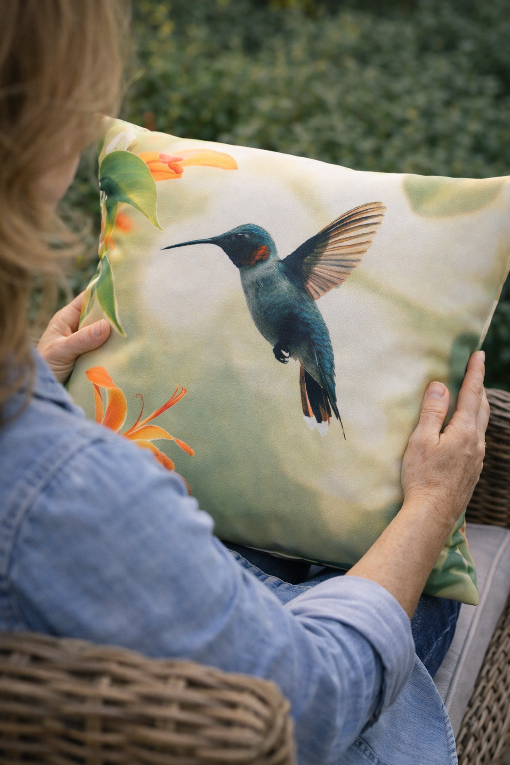 Hummingbird Outdoor Pillow, Waterproof Floral Cushion, Garden Patio Decor, Bird Throw Pillow, Outdoor Cushion for Patio, Tropical PillowBring a fresh tropical touch to your outdoor space with this...