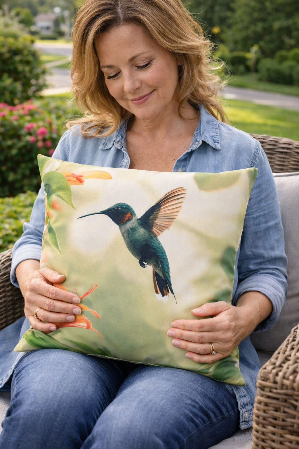 Hummingbird Outdoor Pillow, Waterproof Floral Cushion, Garden Patio Decor, Bird Throw Pillow, Outdoor Cushion for Patio, Tropical PillowBring a fresh tropical touch to your outdoor space with this...