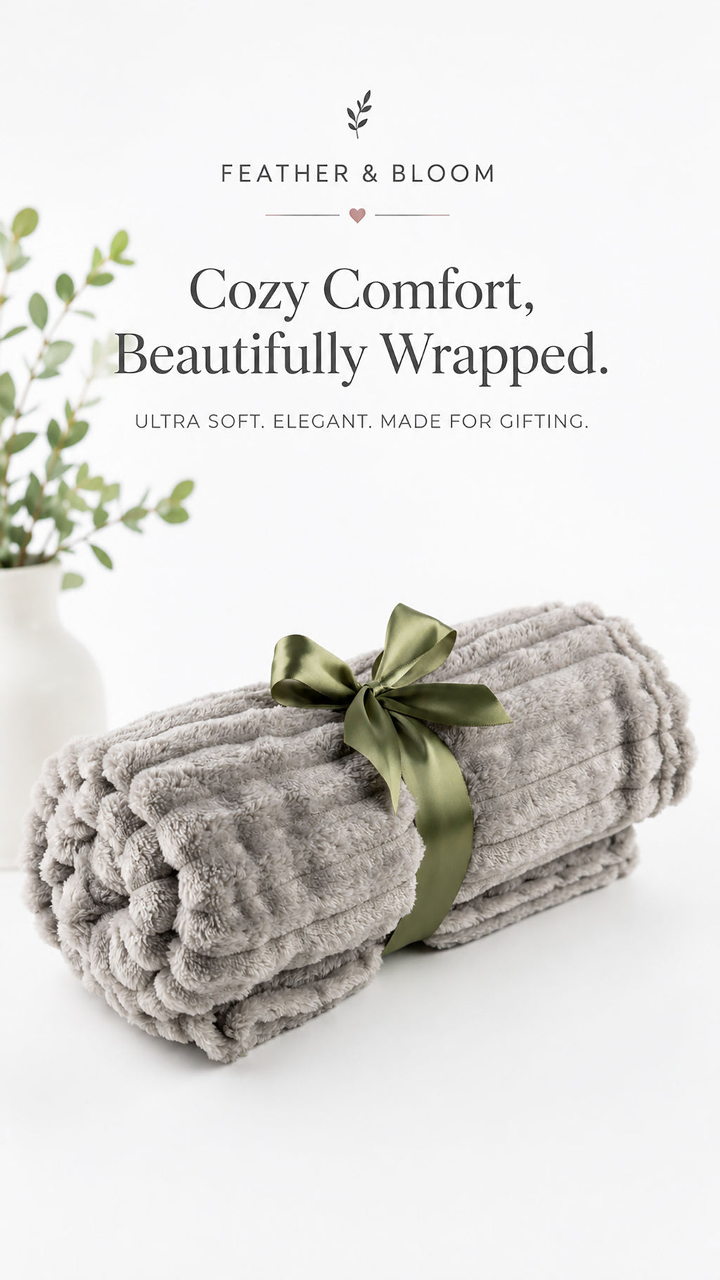 Signature Cozy Throw Grey